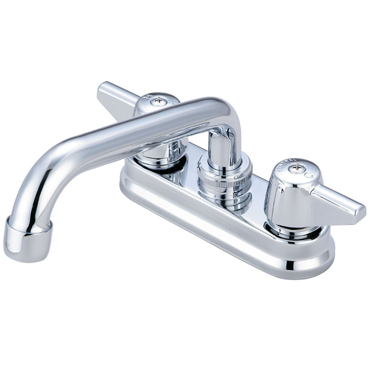 Central Brass Laundry Faucet with Swivel Spout and Double Canopy Handle